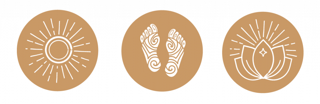 Fußdiagnostik icons triple